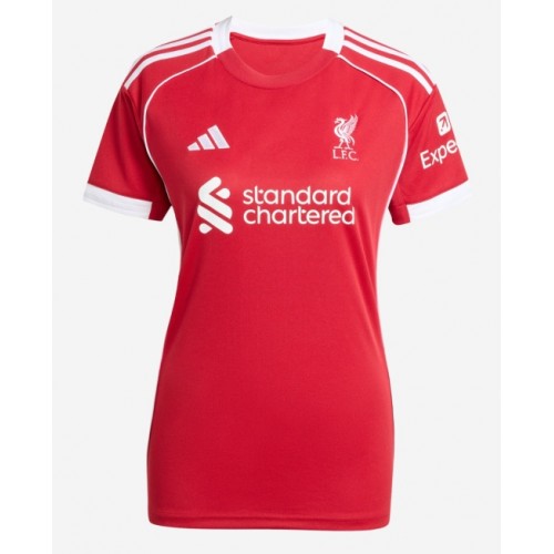 Stroje piłkarskie Liverpool Koszulka Podstawowej dla damskie 2025-26 Krótki Rękaw